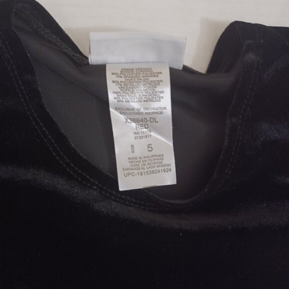 BONNIE JEAN FIT & FLARE LONG SLEEVE BOW DETAIL VELVET PLAID CHRISTMAS DRESS - Picture 3 of 7